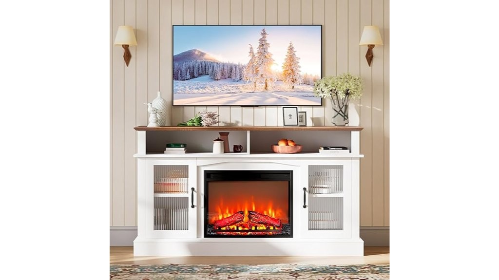 contemporary white tv stand