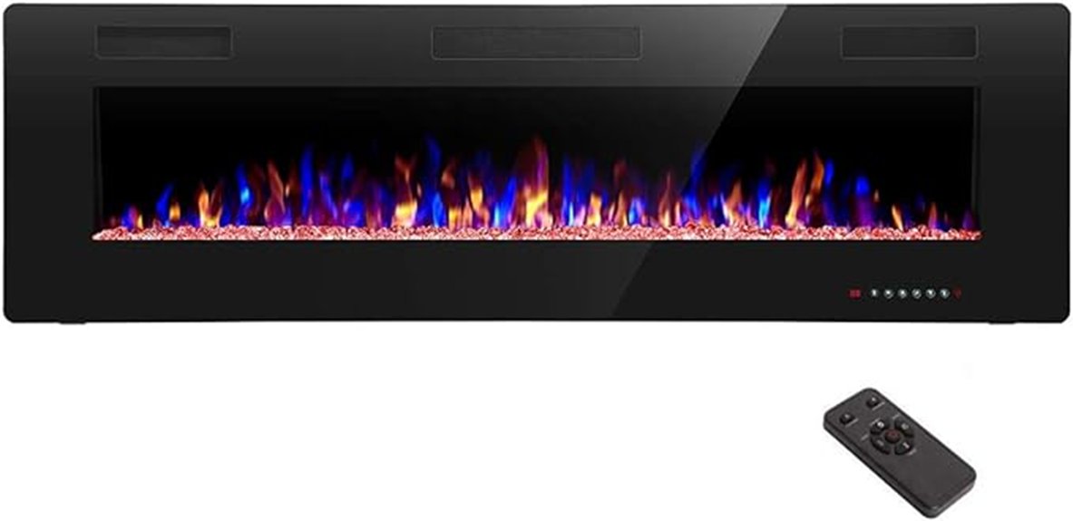 electric wall fireplace design