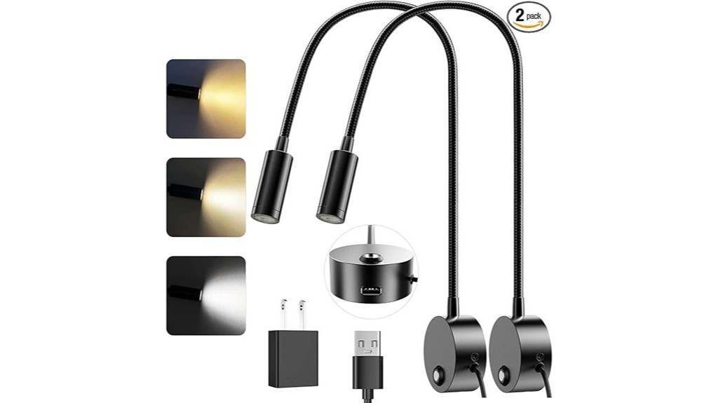 flexible wall mounted reading lights