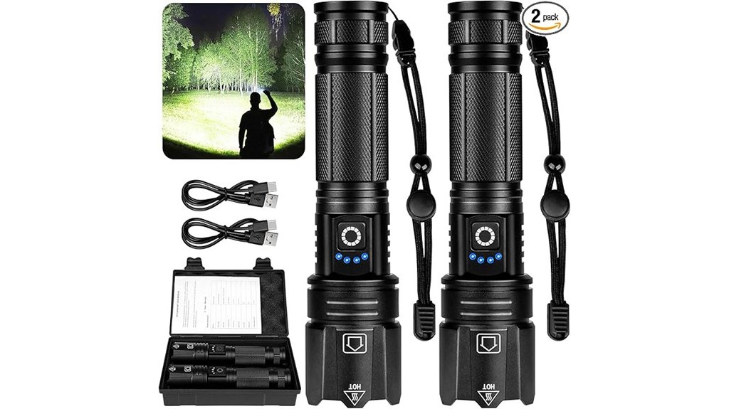 high lumens rechargeable flashlights