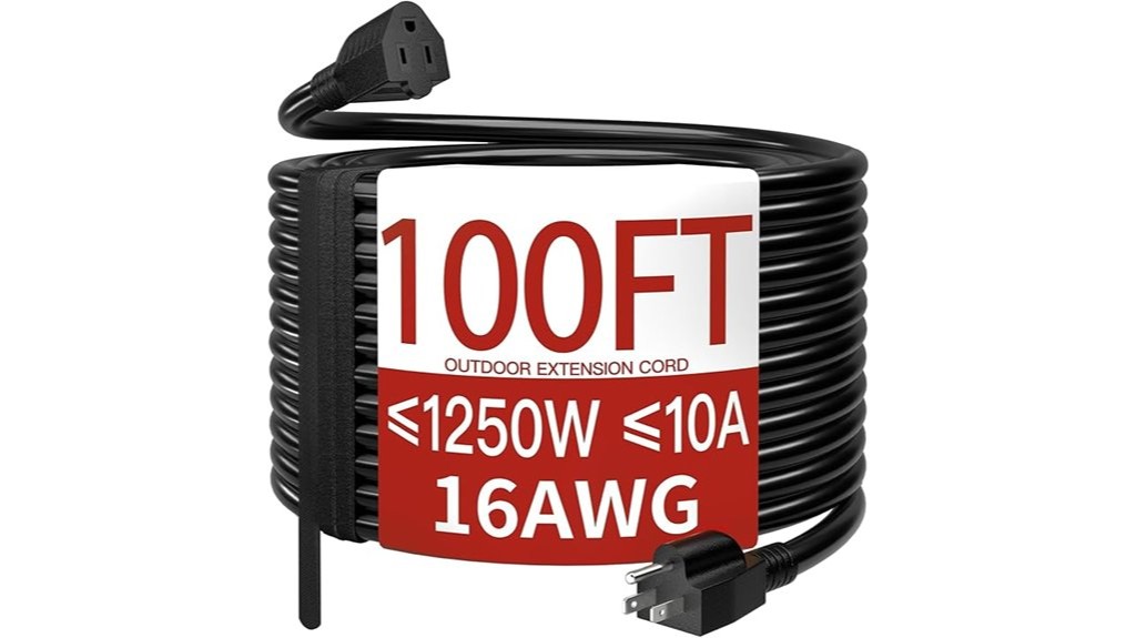 outdoor extension cord 100 ft