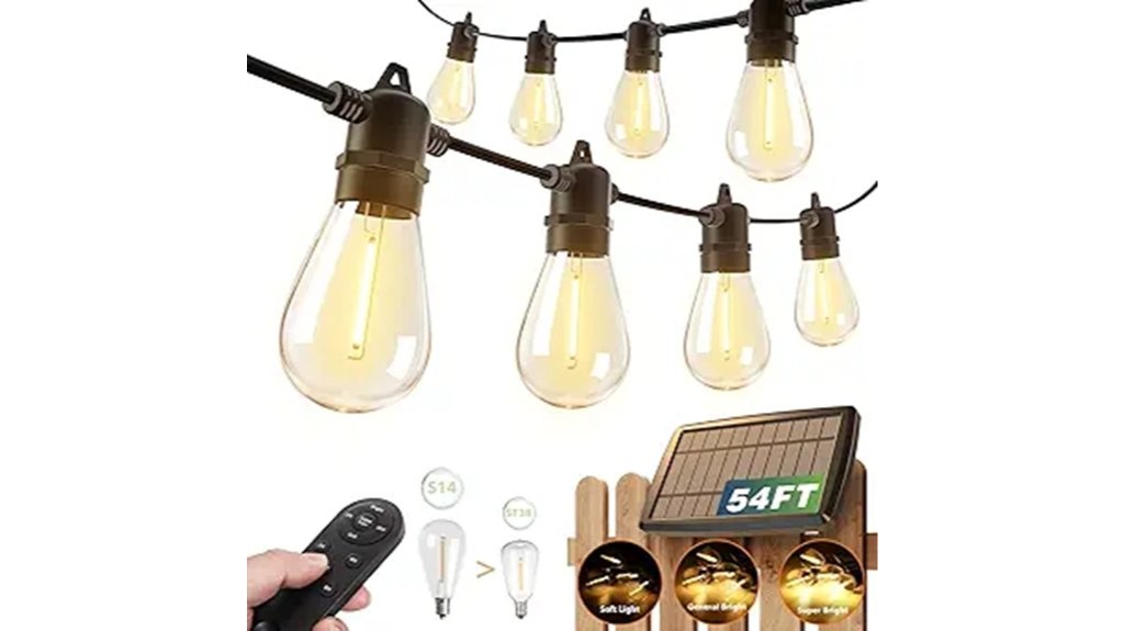 remote controlled solar string lights