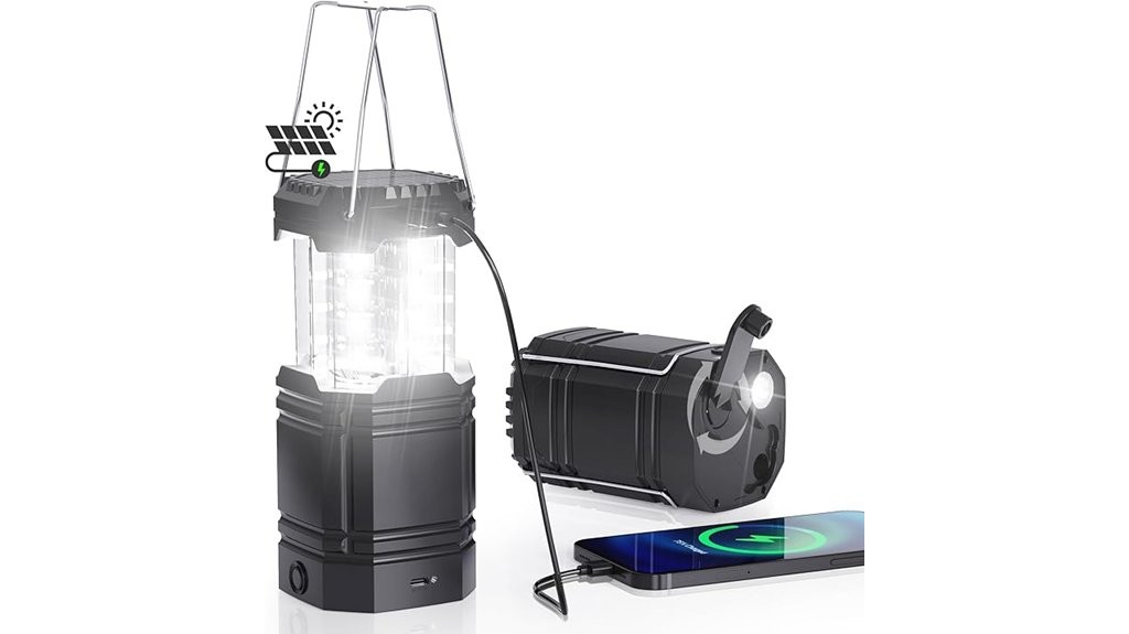 solar usb c lantern rechargeable