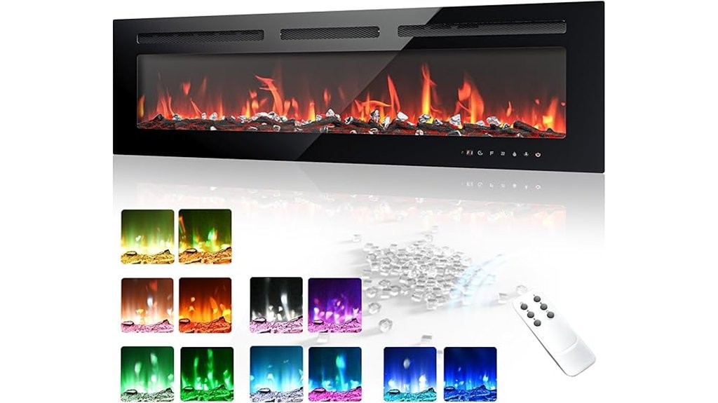 wall mounted electric fireplace