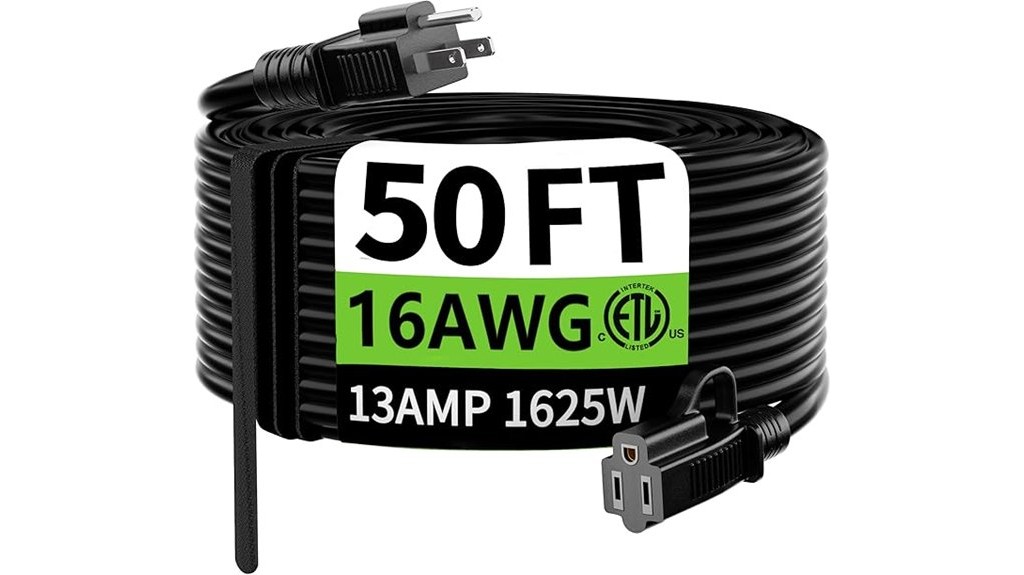 waterproof 50 ft cord